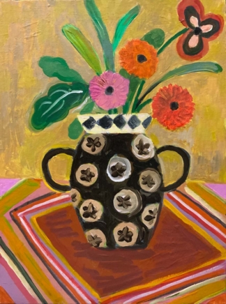 FLOWERS FOR MONDAY - Acrylic on Canvas Board - 32 x 42 cm