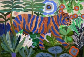 IN THE WILD GARDENS - Acrylic on Wooden Panel - 100 x 70 cm